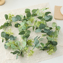 跨境桉树叶藤森系仿真植物人造尤加利满天星藤条花藤聚合果浆果