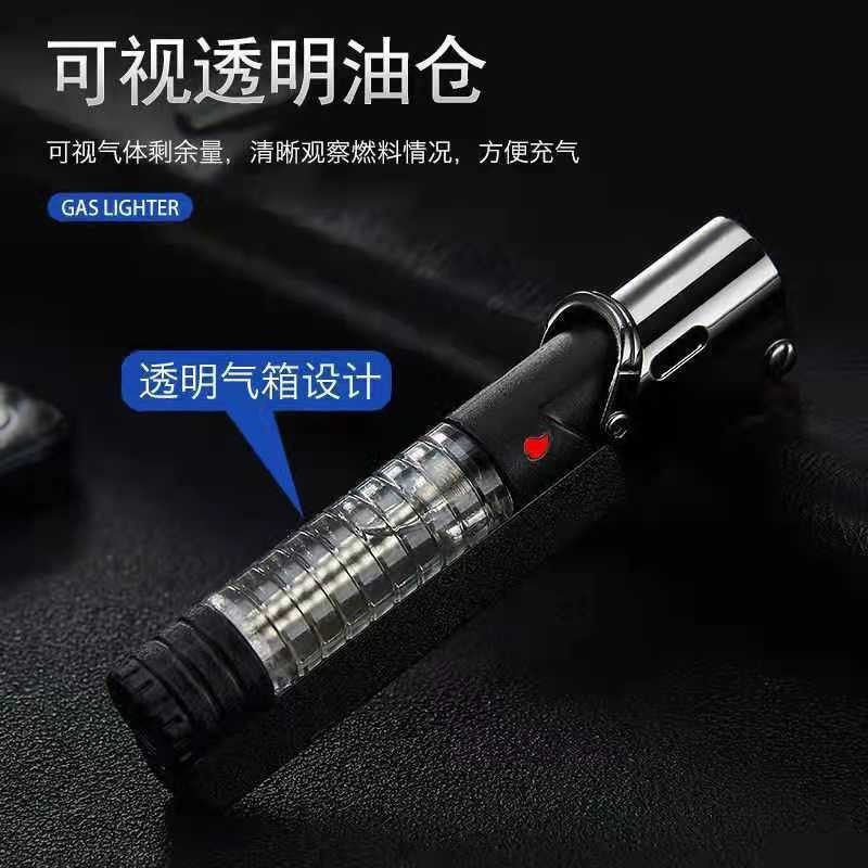 国境を越えた供給オマイ7108インフレータブル防風ライター、パーソナライズされた青い炎の砂輪ライター、透明なガスチャンバー|undefined