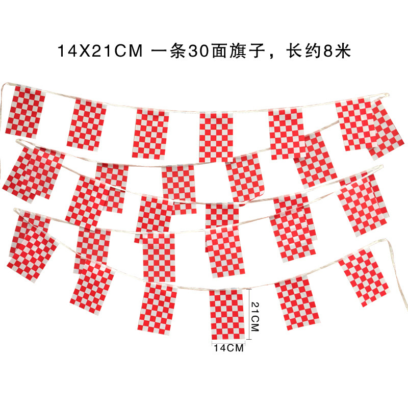 Bandera de arcoíris en cadena, bandera triangular en cadena, bandera de arcoíris colgante, bandera de carreras a cuadros, bandera del Día de la Independencia Europea, bandera de arcoíris en cadena