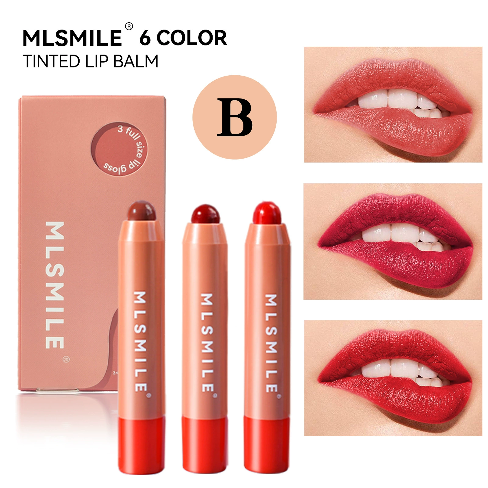MLSMILE Увлажняющая помада, бальзам для губ, блеск для губ, набор, длительное действие