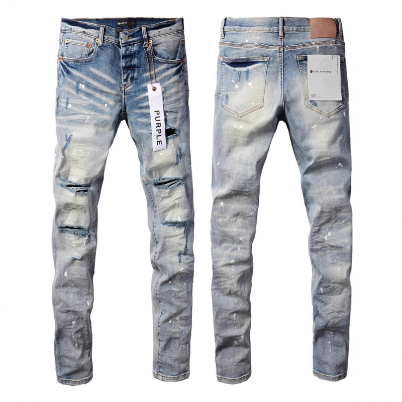 Pur European and American Trendy Brand New Men's Jeans Fashionable Versatile Slim Fit Skinny Stretch Casual Long Pants