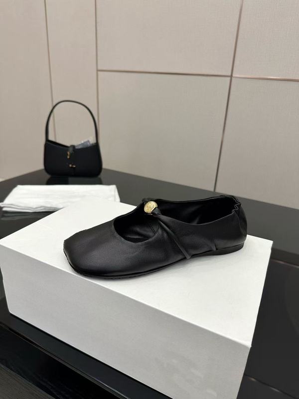 Haute Couture 25 春夏ツイストラムスキンスクエアトゥバレエフラットシューズママレトロスタイルフラットシューズ女性用|undefined
