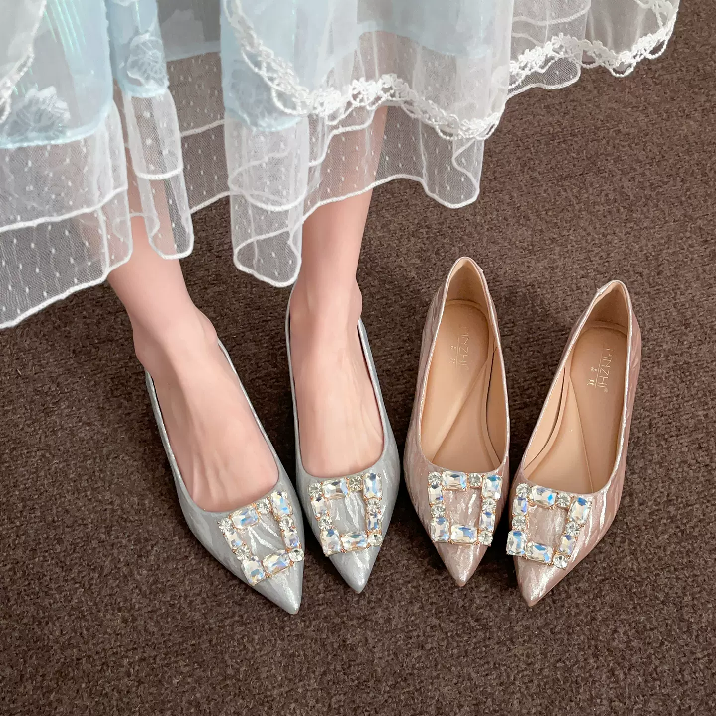 3383-5法式婚鞋新娘鞋2025新款秀禾婚纱两穿细跟礼服高跟鞋单鞋女