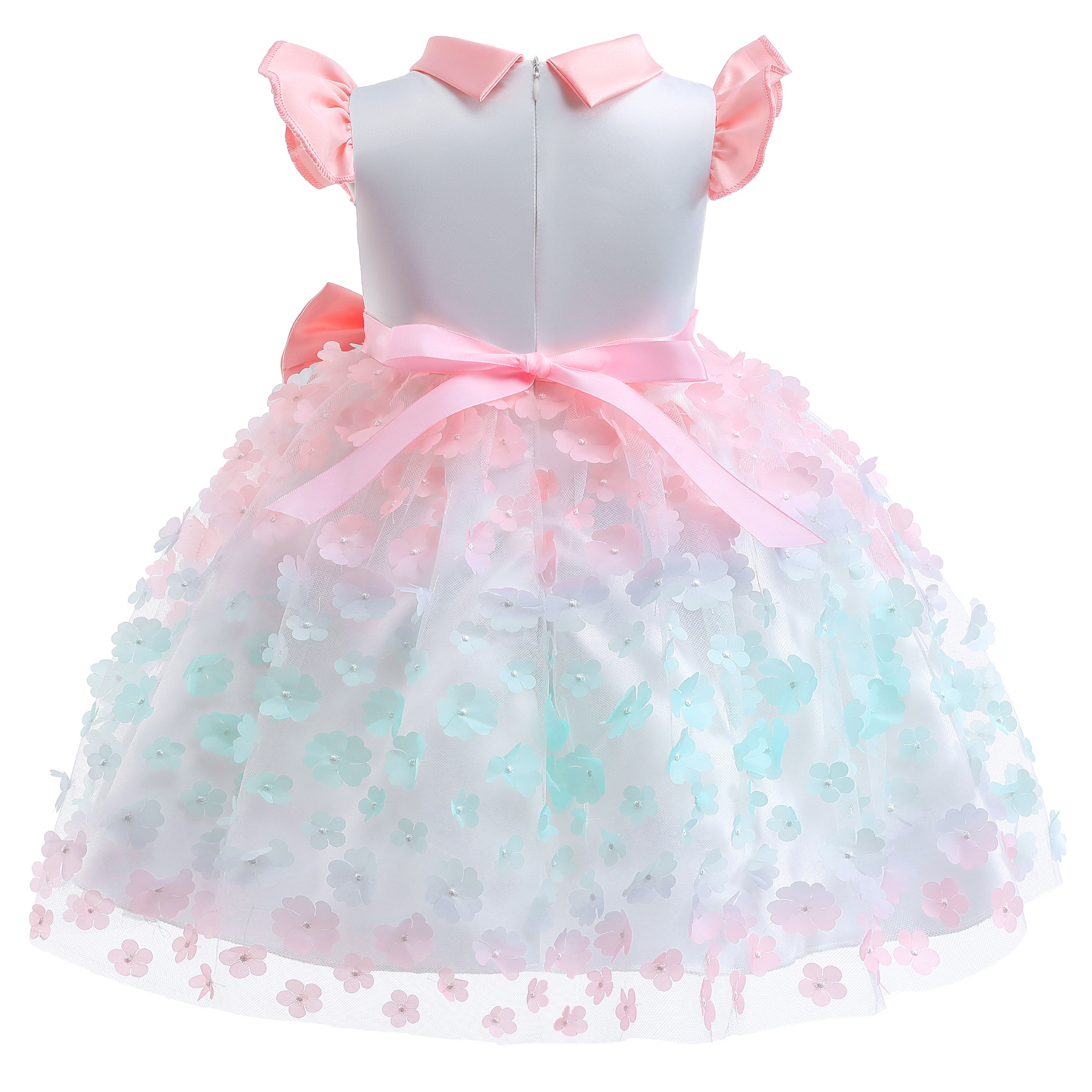 Girls Dress 2022 Foreign Trade Summer Children's Skirt Three-dimensional Flower Children's Princess Dress Fluffy Dress Children's Clothing Wholesale