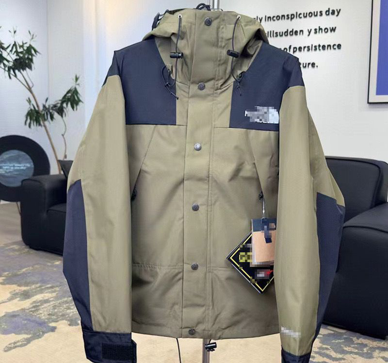 外贸1990冲锋衣男女美版北家登山服三合一户外防风情侣外套连帽|undefined