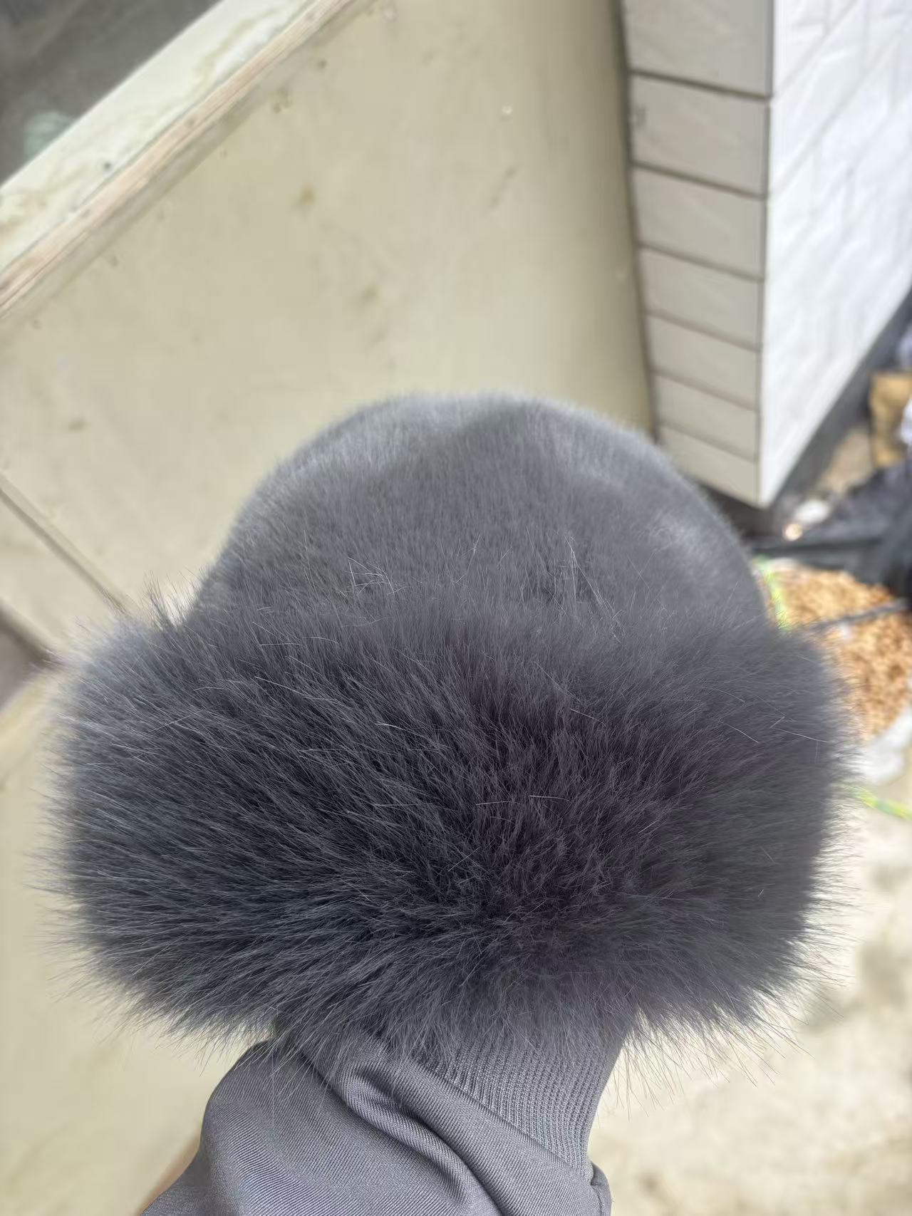 다크 그레이 몽골 모자