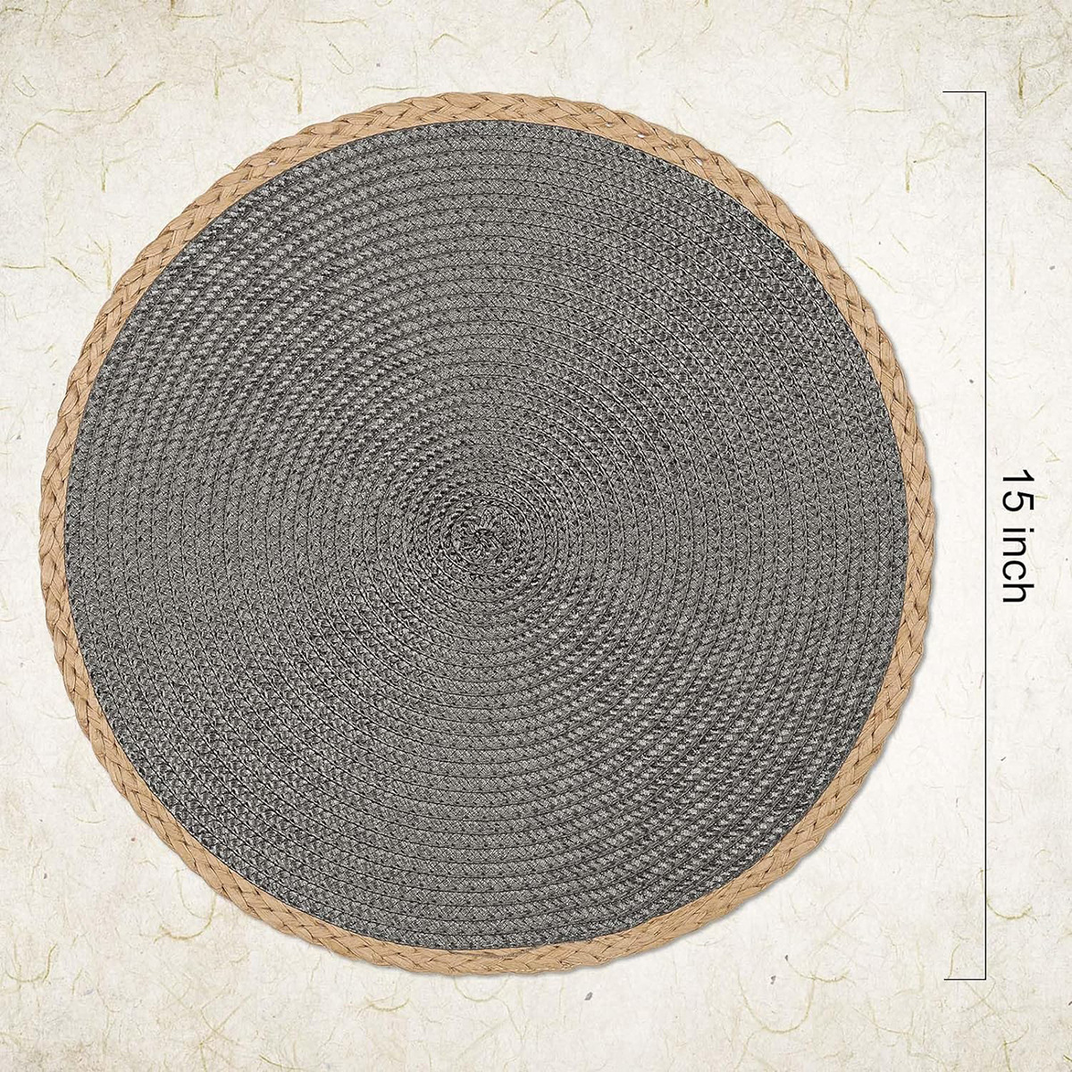 Minimalist Style Woven Table Mat, Round Restaurant Minimalist Decorative Mat, Cup Mat, Plate Mat, Bowl Mat, Retro Minimalist Non-slip Mat
