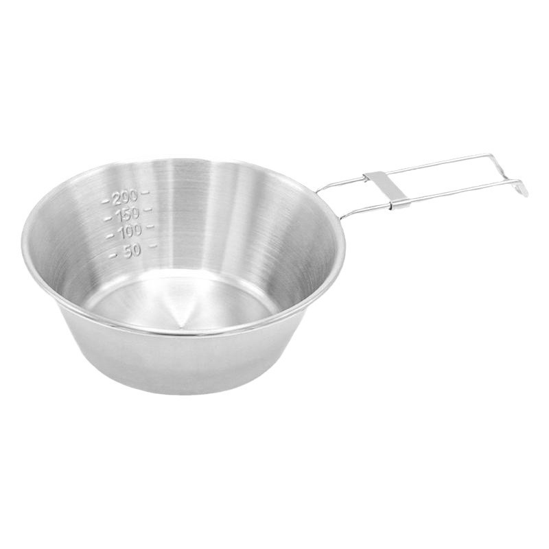 Ciotola da campeggio in acciaio inossidabile per esterni, stoviglie pieghevoli, ciotola portatile e set di conservazione delle bacchette_voghion.com