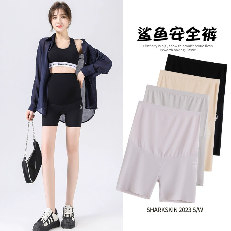 Защитные Брюки для беременных, женские летние тонкие шорты с защитой от воздействия акулы, Бесшовные Леггинсы для беременных, шорты