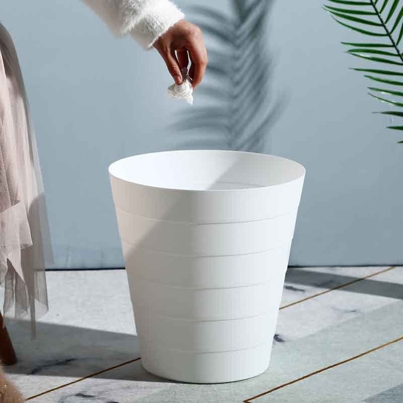 Cross-Border Simple Lidless Household Kitchen Living Room Bedroom Office Large Capacity Bathroom Bucket Paper Basket Trash Can Cross-Border Simple Lidless Household Kitchen Living Room Bedroom Office Large Capacity Bathroom Bucket Paper Basket Trash Can