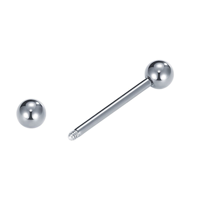G23 Titanium External Thread Straight Rod Tongue Bar Lip Labret Stud - F136 Alloy Ear Cartilage Nose Body Piercing Jewelry detail image 7