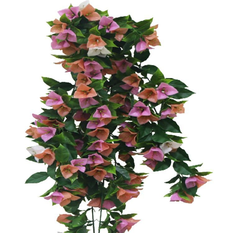Simulación al aire libre colgante de pared anti-ultravioleta colgante de pared falso de plástico UV al aire libre colgante de pared colgante de múltiples ramas y hojas de PE grande