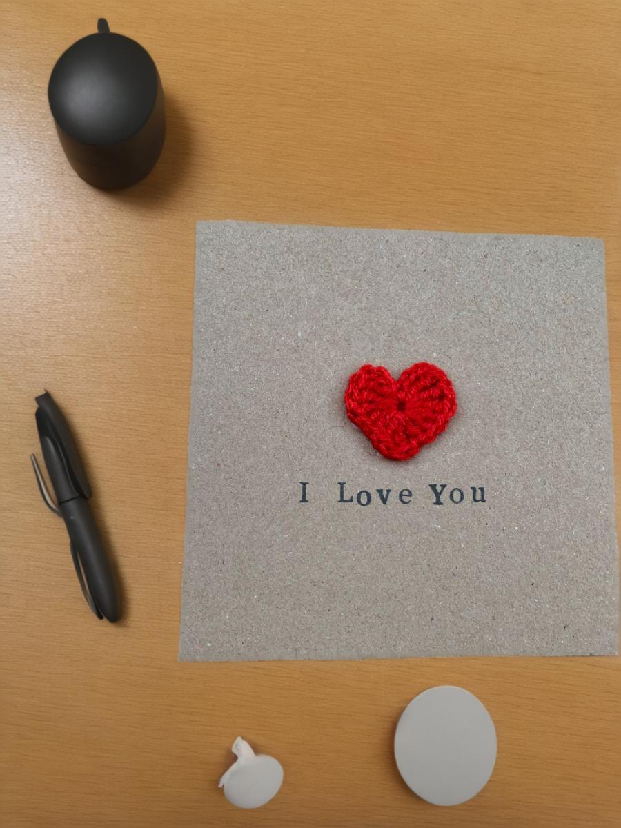 [완성된 축하 카드] 작은 빨간 하트