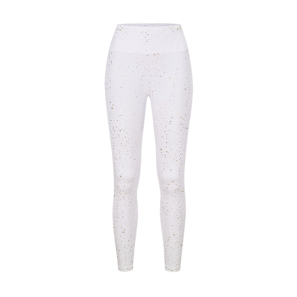 [Spot] LD nueve pantalones dorados de cintura alta, caderas desnudas, pantalones de pilates para mujeres.