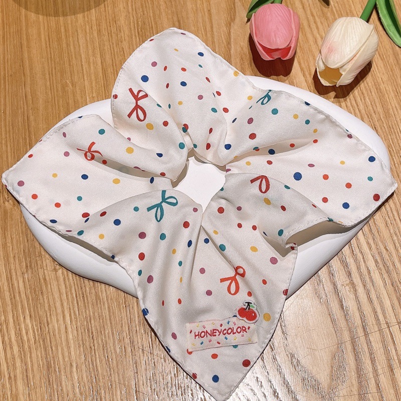 碎花儿童方巾大肠发圈女童2025新款扎马尾发绳女公主丸子头头饰