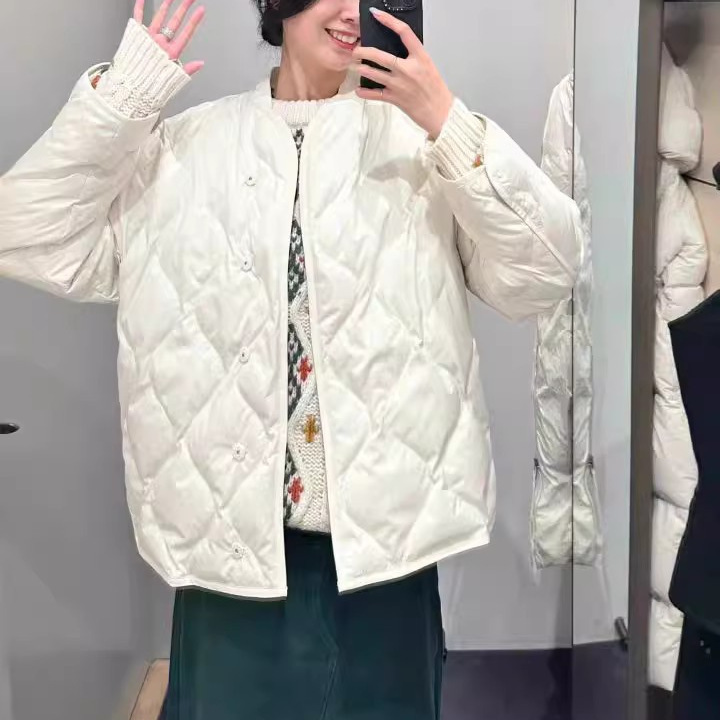 In Stock Cs Women's Loose Fit Quilted down Jacket with Diamond Pattern for Autumn 1205863007R