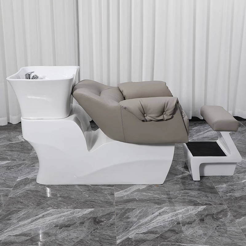 Peluquería peluquería champú especial medio acostado cama mismo estilo de cerámica cuenca cama de agua moda peluquería Internet celebridad simple