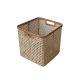 Rattan Storage Basket Hand-woven Storage Basket Large Frame Nordic Light Luxury CD Books Home Storage Home Supplies