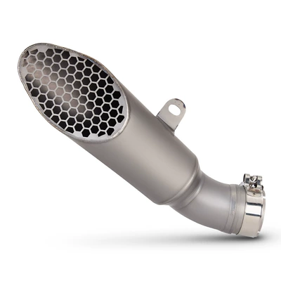 Motorcycle Exhaust Pipe Modification Rsv4 Titanium Alloy Integrated Mid-Tail Section Muffler 2015-2024 (Motorcycle exhaust pipe) - rsv4-titanium-alloy-original-color-integrated-mid-and-rear-section-connected-to-the-original-exhaust-2015-2024