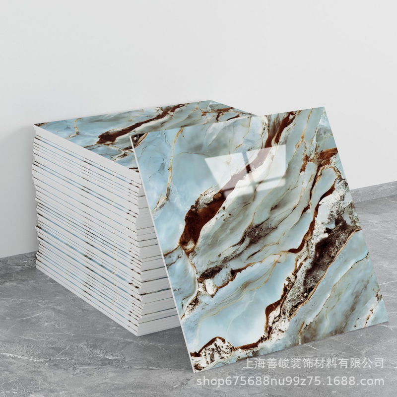 跨境出口批发30*30cm 仿瓷砖大理石纹自粘墙壁纸护墙板铝塑板贴纸|undefined