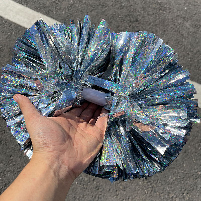 Láser brillante competencia profesional manejar porristas danza Bola de flores de mano deportes coloridos apoyos de pelota