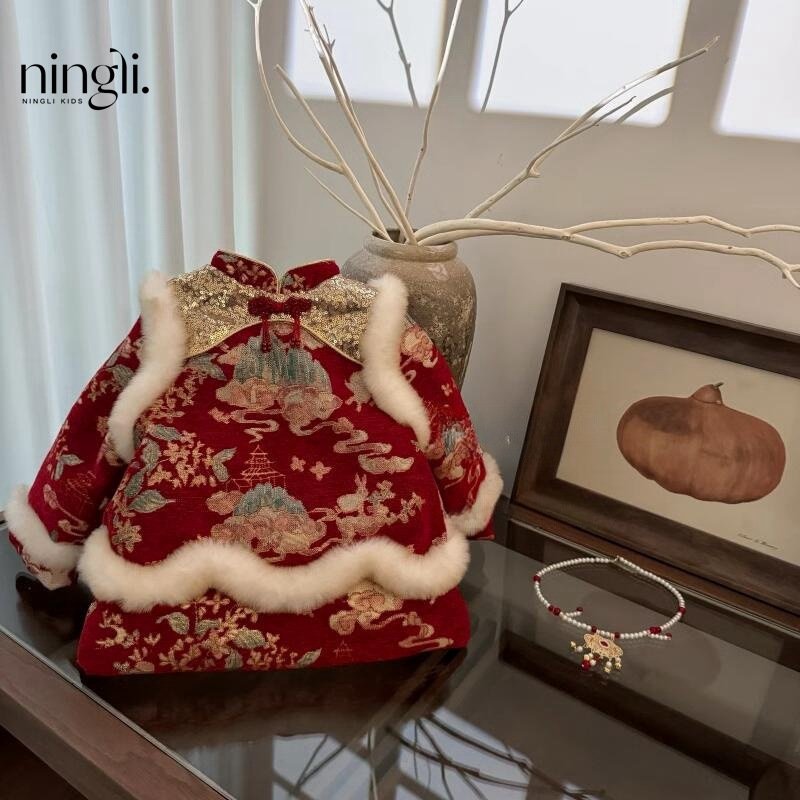 Año Nuevo vestidos de otoño y invierno vestidos de aniversario de las niñas y niñas vestidos de Año Nuevo vestidos de vestidos de Año Nuevo
