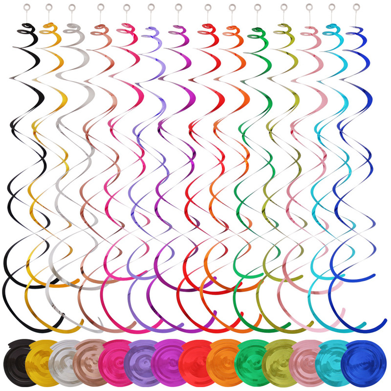Whirlpool Spiral Hanging Ornaments Wedding Birthday Party Site Arrangement Hanging Ornaments Wall Decoration Hanging Sequins Hanging Ornaments