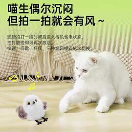 宠有引力啾猫咪解闷玩具仿真小鸟自动逗猫棒消耗体力宠物猫小老鼠