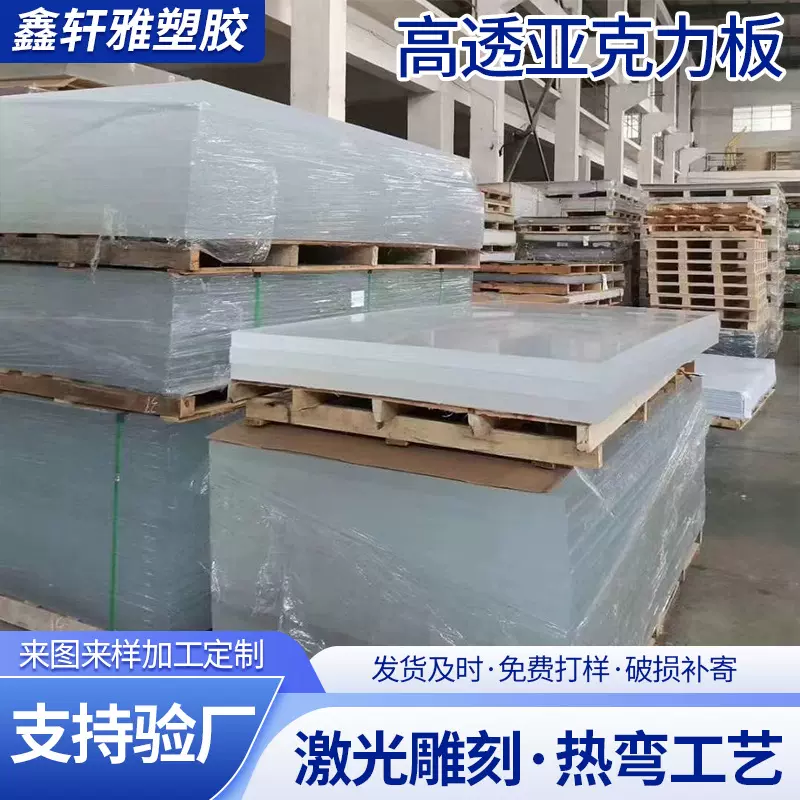 定制透明亚克力板定制切割加工有机玻璃板塑料板激光雕刻抛光磨砂