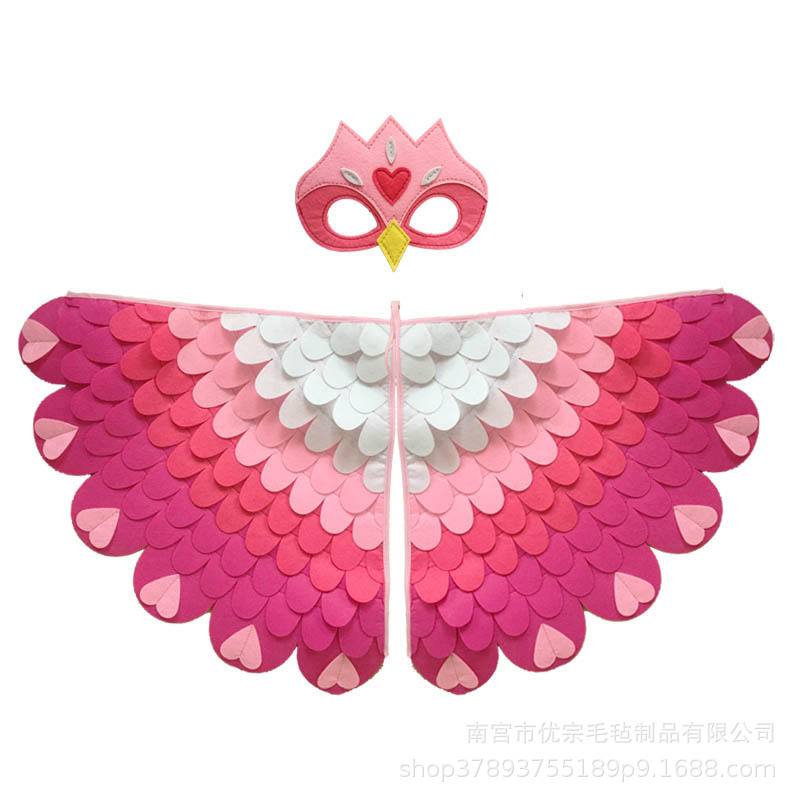 Amazon nuevo fieltro animal pájaro alas capa traje Pavo Real loro kindergarten rendimiento apoyos