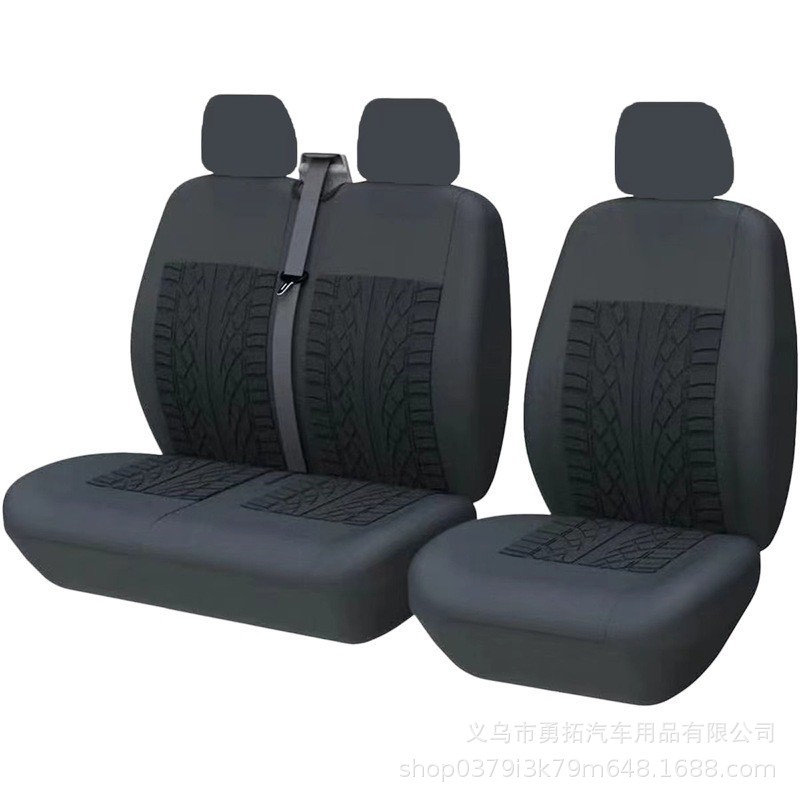 Cross-Border Hot-Selling Truck and Van 2+1 Tire Pattern Embossed Car Seat Covers Amazon Temu Meike Duo
