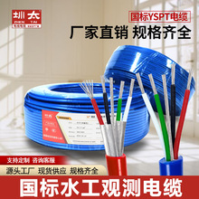 國標四芯水工電纜線YSPT屏蔽2 4 5 8 10 12芯水壩傳感器觀測線纜