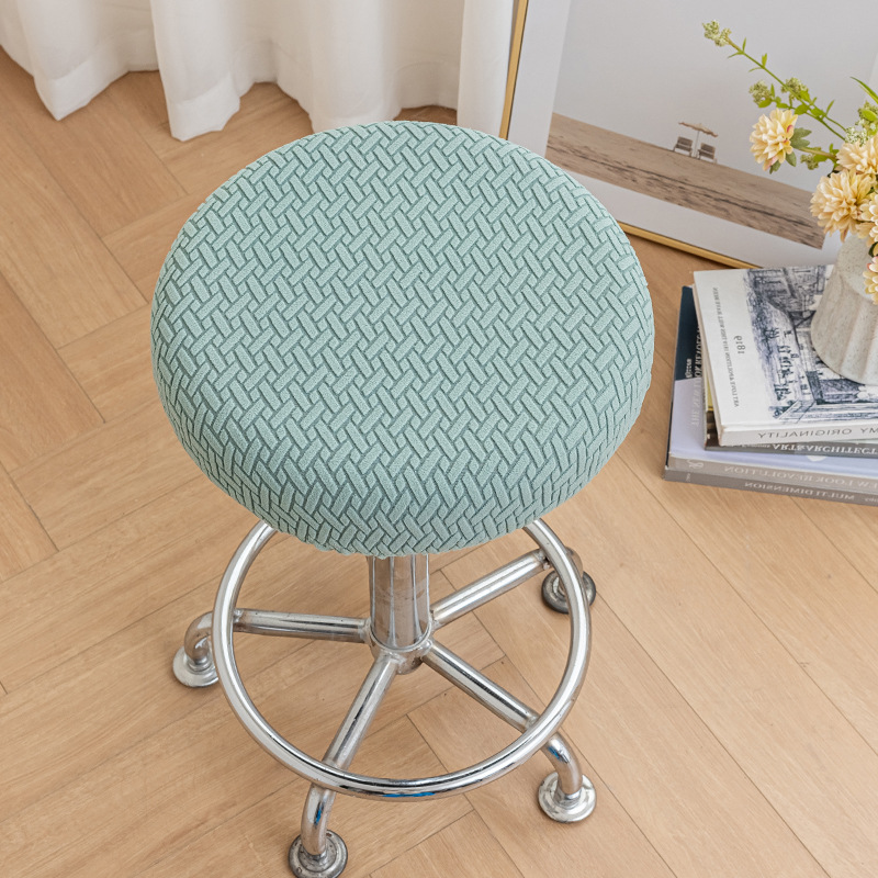Taburete redondo antideslizante cubierta de silla cubierta de banco cubierta de bar de belleza silla giratoria cubierta de tela redonda todo incluido