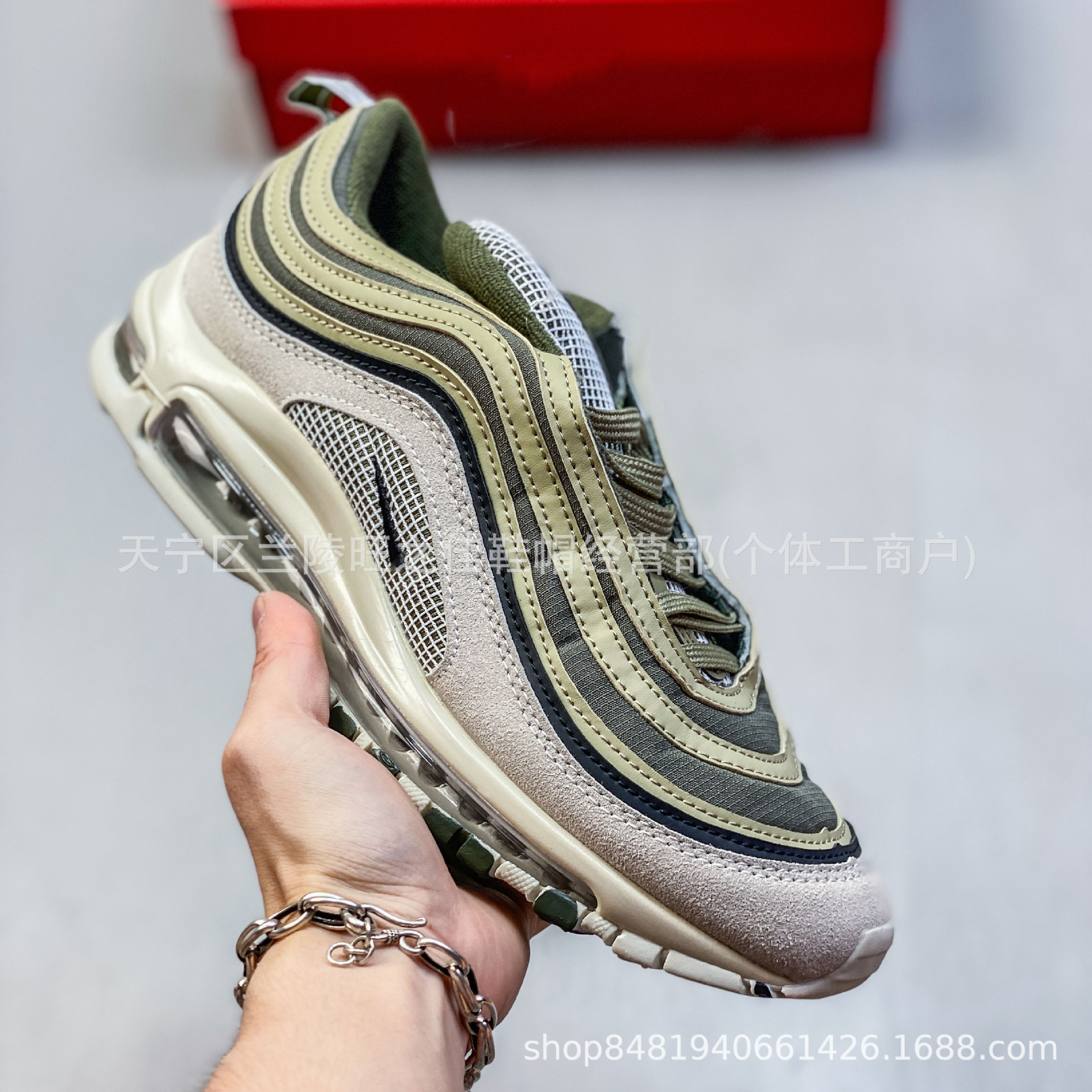 Putian zapatos transfronterizos al por mayor Air Max 97 pequeño gancho bala retro almohadilla de aire completo zapatillas deportivas casuales