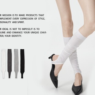 Versatile Item: Women's Ankle Socks with Foot Stirrups, Spring and Summer Thin Jk Solid Color Miu Style Long Tube Slouch Socks