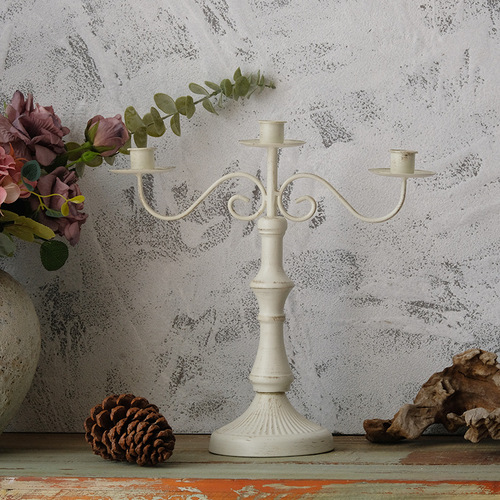 Home Dining Table Accent Candlelight Dinner Gold Candlesticks European Light Luxury Candle Holders Wedding Props Decorations