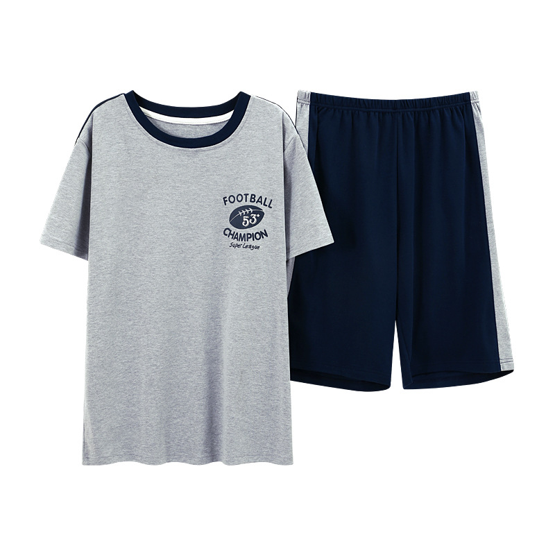 2022 verano nuevos hombres pijamas pantalones cortos de algodón de manga corta jersey de dos piezas ropa de abrigo casual de algodón ropa de casa