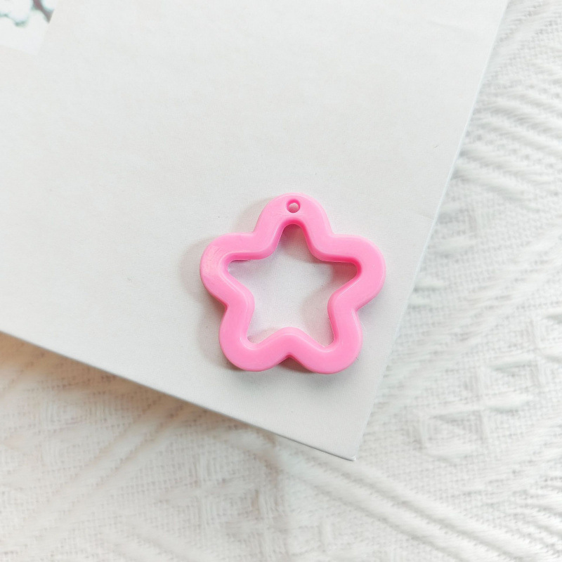 30 ミリメートルアクリルカラー五芒星マクロン DIY キーホルダーペンダントペンダントネックレスイヤリングジュエリーアクセサリー|undefined