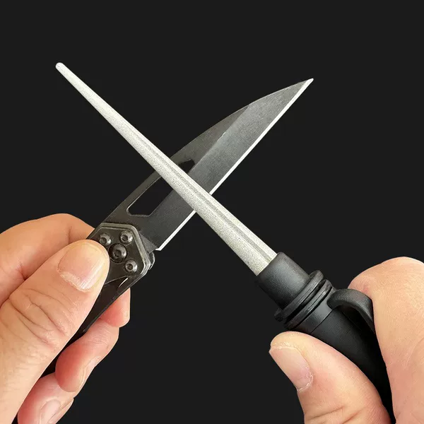 Cross-border diamond hook grinder sharpening pen portable file double groove round head outdoor sports.