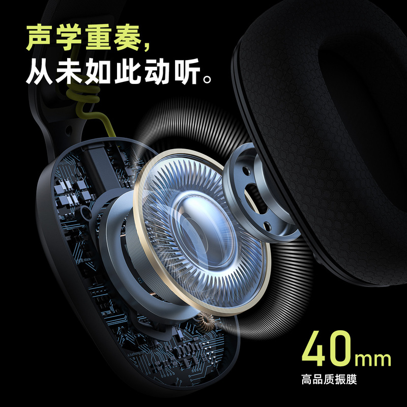 ONIKUMA B2ワイヤレスイヤホンヘッド装着式bluetooth有線三モード騒音低減ゲーム競合ヘッドセット2.4G|undefined