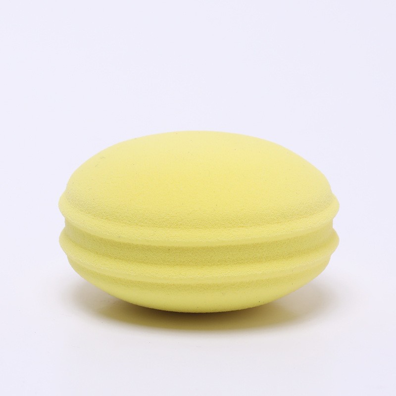 Fábrica personalizada macarón huevo de maquillaje hidrofílico no látex esponja de maquillaje PU no comer polvo, huevo de maquillaje seco y húmedo de doble uso
