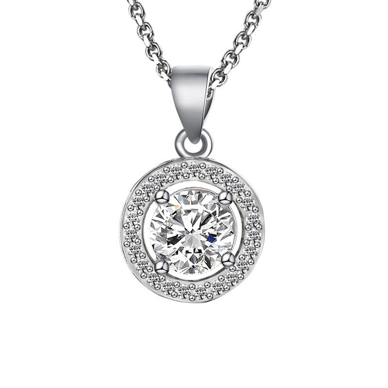 Moda europea y americana moda Luz de lujo nicho diseño collar arco transfronterizo diamante térmico ZIRCON colgante hembra al por mayor