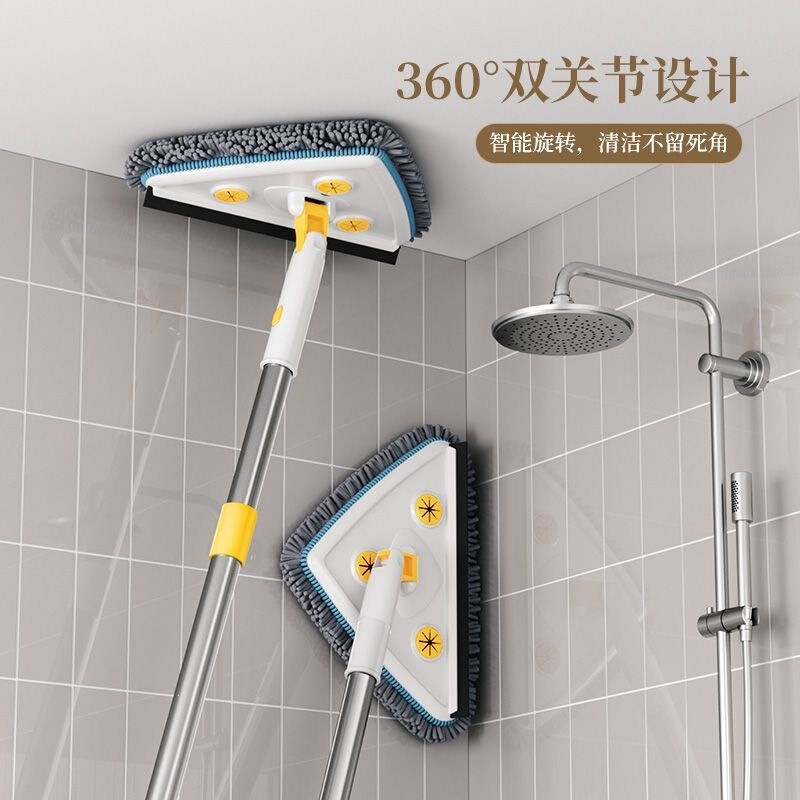 Triangular Telescopic Mop Cleaning Tool for Ceiling, Household Wall Cleaning, Ceiling Tiles, Wall Cleaning, Multifunctional Triangular Telescopic Mop Cleaning Tool for Ceiling, Household Wall Cleaning, Ceiling Tiles, Wall Cleaning, Multifunctional