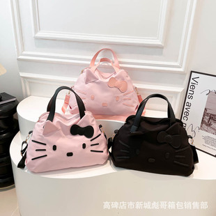 Large-Capacity Portable Short-Distance Travel Bag Kt Business Trip Luggage Bag Hello Kitty Casual Shoulder Bag Cartoon Tote Bag for Women