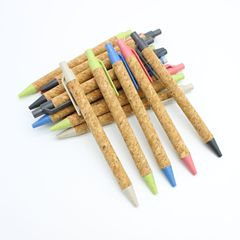新商品スポット環境保護コルク管ボールペン紙管環境保護ペン印刷広告ロゴ小麦わら材料ペン