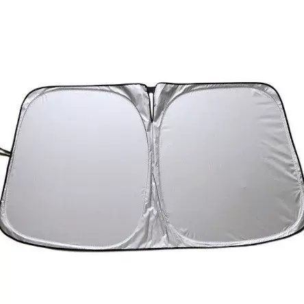 汽车遮阳挡双圈钛银前挡涂银遮阳夏季防晒隔热遮阳板折叠太阳挡
