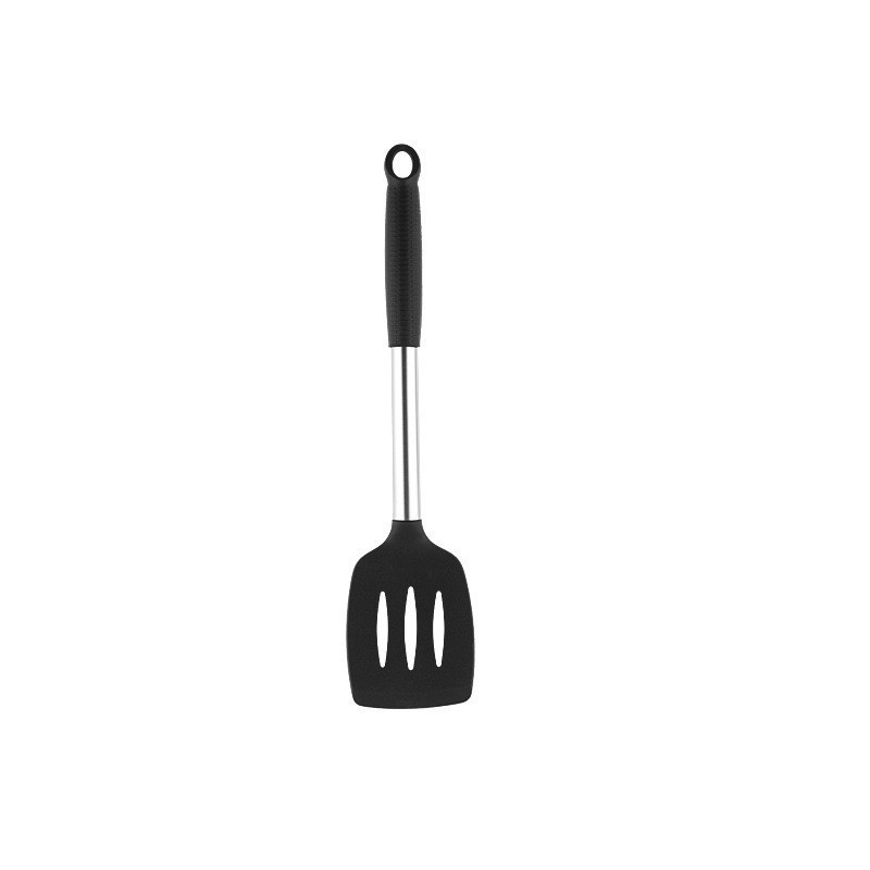 Acero inoxidable mango de silicona utensilios de cocina espátula cuchara resistente a altas temperaturas juego completo kitchen utensils domésticos