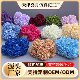 跨境5头迷你小绣球花仿真花 婚庆花材路引插花假花婚礼装饰花艺