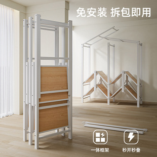Installation-Free Wardrobe for Home Bedroom Folding Simple Cloth Wardrobe for Rental Housing Steel Frame Source Factory One Piece Wholesale