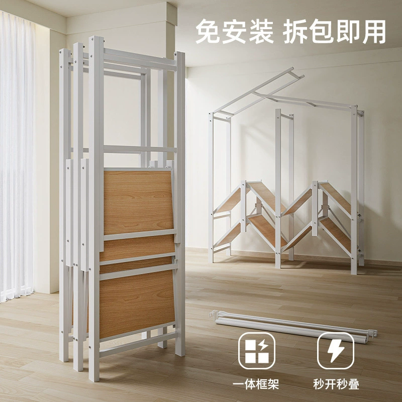 Бесшовный шкаф для дома, спальни, складной простой тканевый шкаф для арендного жилья, стальной каркас, оптовая поставка от производителя, цельный шкаф.